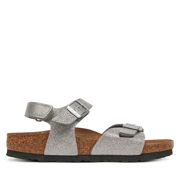 Sandały Birkenstock. Szare sandały dziewczęce Birkenstock, bez zapięcia. Za 219.99 zł.