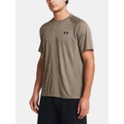 T-Shirt Męski Sportowy Under Armour Tech Textured. Brązowe buty sportowe męskie Under Armour, bez zapięcia, na fitness i siłownię. Za 139.99 zł.
