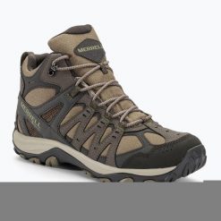 Buty turystyczne męskie Merrell Accentor 3 Sport Mid GTX. Brązowe buty sportowe męskie Merrell, bez zapięcia. Za 384.80 zł.