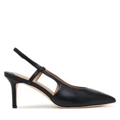 Sandały LAUREN RALPH LAUREN. Czarne sandały damskie Lauren Ralph Lauren, bez wzorów, bez obcasa, na szpilce, bez zapięcia. Za 399.99 zł.
