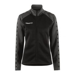 Damska kurtka dresowa z pełnym zamkiem błyskawicznym Craft Squad 2.0. Czarne kurtki sportowe damskie Craft, xs, bez wzorów, z dresówki, bez kaptura. Za 246.10 zł.