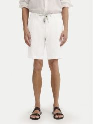 Bugatti Szorty materiałowe 1949-76419C M Biały Regular Fit. Białe szorty męskie Bugatti, m, bez wzorów, z bawełny. Za 319.99 zł.