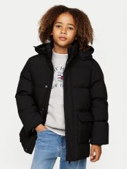 Tommy Hilfiger Kurtka puchowa KB0KB09401 Czarny Regular Fit. Czarne kurtki i płaszcze dla chłopców Tommy Hilfiger, bez wzorów, z puchu, bez kaptura. Za 659.99 zł.