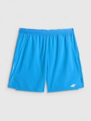 4F Spodenki do biegania szybkoschnące męskie - niebieskie XL. Niebieskie krótkie spodenki sportowe męskie 4f, m, bez wzorów, z materiału, do biegania. Za 169.99 zł.