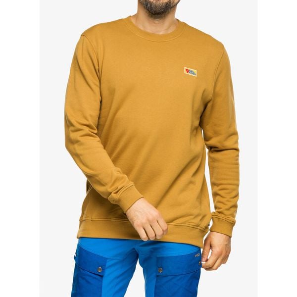 Bluza bawełniana męska Fjallraven Vardag Sweater. Brązowe bluzy męskie Fjällräven, m, bez wzorów, z bawełny, bez kaptura. Za 380.20 zł.