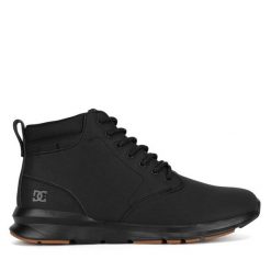 Trzewiki DC Shoes. Czarne botki męskie DC Shoes, bez wzorów, bez zapięcia. Za 349.99 zł.