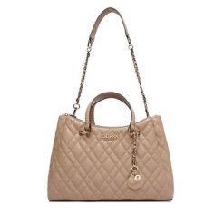 Torebka Guess. Brązowe torebki do ręki damskie Guess, z aplikacjami, bez dodatków. Za 679.99 zł.