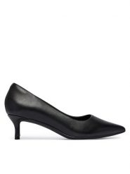 Clarks Czółenka Zarey Court 26183156 Czarny. Czarne czółenka damskie Clarks, bez wzorów, ze skóry, bez obcasa, bez zapięcia. Za 389.99 zł.