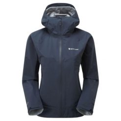 Kurtka przeciwdeszczowa z kapturem dla kobiet Montane Phase Lite. Niebieskie kurtki damskie Montane, xl, bez wzorów, z gore-texu, z kapturem, do biegania, gore-tex. Za 1,364.95 zł.
