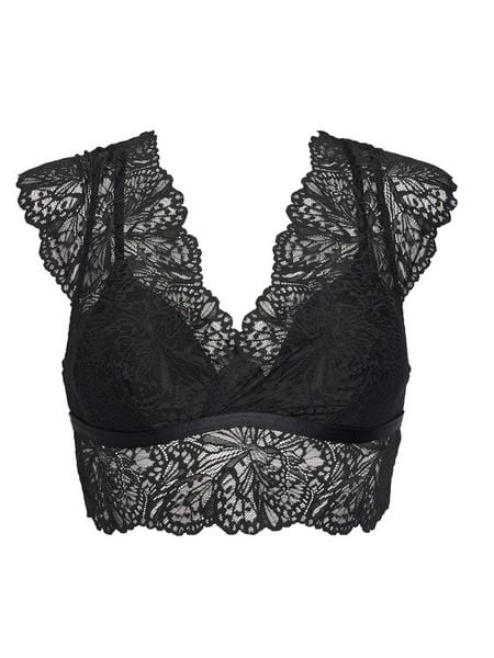 Hunkemöller Biustonosz top Posie 302448 Czarny. Czarne biustonosze Hunkemöller, bez wzorów, z syntetyku. Za 139.99 zł.