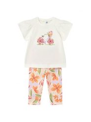 Mayoral Komplet t-shirt i legginsy 1747 Kolorowy Regular Fit. Legginsy dla dziewczynek Mayoral, bez wzorów, z bawełny. Za 129.99 zł.