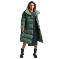 Damska długa kurtka Superdry. Zielone kurtki damskie Superdry., na zimę, s, bez wzorów, z elastanu, bez kaptura. Za 381.00 zł.