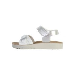 Sandały GEOX J SANDAL COSTAREI GI Srebrny. Szare sandały damskie Geox, bez wzorów, z syntetyku, bez obcasa, bez zapięcia. Za 174.99 zł.