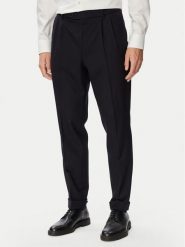BOSS Spodnie garniturowe H-Perin-263 50567532 Granatowy Tapered Fit. Niebieskie eleganckie spodnie męskie Boss, m, bez wzorów, z materiału. Za 999.99 zł.