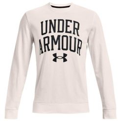 Bluza dresowa sportowa męska Under Armour Rival Terry Crew. Niebieskie bluzy męskie Under Armour, m, bez wzorów, z bawełny, bez kaptura. Za 139.99 zł.
