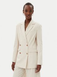 Fracomina Marynarka FR25SJ3003W761D4 Écru Slim Fit. Żakiety damskie Fracomina, s, bez wzorów, z syntetyku. Za 469.99 zł.