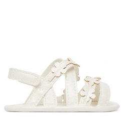 Sandały Mayoral. Białe sandały dziewczęce Mayoral, bez zapięcia. Za 89.99 zł.