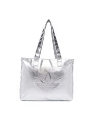Adidas Torebka Shopper Metallic Pu Bag KR1566 Srebrny. Szare torebki shopper damskie Adidas, bez wzorów, ze skóry, bez dodatków. Za 239.99 zł.