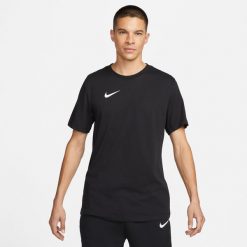 T-shirt sportowy z krótkim rękawem męski Dri-Fit Park 20 Tee. Czarne buty sportowe męskie Nike, m, bez wzorów, z bawełny, sportowe, bez kołnierzyka. Za 109.99 zł.