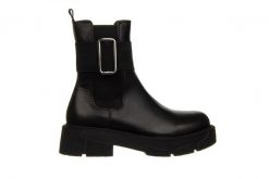 Botki Bayla-161 188 1303 01 Black 161634, Czarny, Skóra naturalna - 40. Czarne botki damskie Bayla, na zimę, z gumy, eleganckie, z okrągłym noskiem, za kostkę, bez obcasa, bez zapięcia. W wyprzedaży za 269.10 zł.