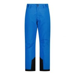 Spodnie narciarskie z tkaniny żakardowej CMP. Niebieskie spodnie snowboardowe męskie CMP, na zimę, m, bez wzorów, z tkaniny, narciarskie. Za 428.50 zł.