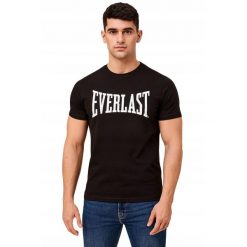Bawełniany t-shirt dla mężczyzn Everlast TMB001. Czarne t-shirty męskie Everlast, m, bez wzorów, z bawełny, bez kołnierzyka. W wyprzedaży za 49.99 zł.
