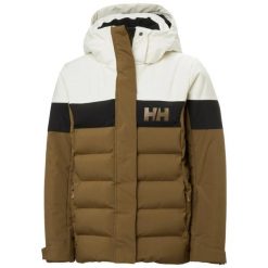 Dziecięca kurtka puchowa Helly Hansen Awe. Brązowe kurtki i płaszcze dla dziewczynek Helly Hansen, na lato, bez wzorów, z dzianiny, długie, bez kaptura. Za 882.50 zł.