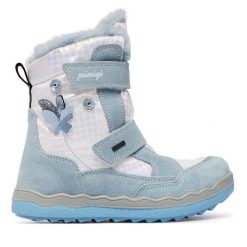 Śniegowce Primigi. Niebieskie śniegowce dziewczęce Primigi, z gore-texu, bez zapięcia. Za 419.99 zł.