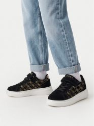 Guess Sneakersy EO-V9-27012 Czarny. Czarne buty sportowe dziewczęce Guess, z aplikacjami, ze skóry, bez zapięcia. Za 279.99 zł.