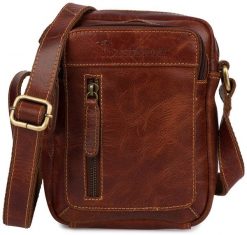 Torba męska skórzana na ramię mała listonoszka brązowa nubuk Beltimore N21. Brązowe torby na ramię męskie Beltimore, bez wzorów, z nubiku, na ramię, małe. Za 266.26 zł.