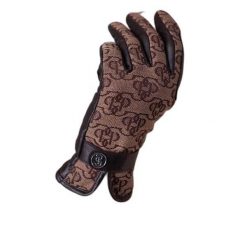 Damskie skórzane rękawiczki jeździeckie PS of Sweden Monogram. Brązowe rękawiczki damskie PS OF SWEDEN, bez wzorów, z poliesteru. Za 251.00 zł.