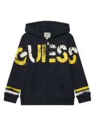 Guess Bluza N6RQ07 KCCH0 Granatowy Regular Fit. Niebieskie bluzy dla chłopców Guess, z aplikacjami, z bawełny, bez ramiączek, bez kaptura. Za 179.99 zł.