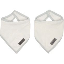 Bebe-Jou Śliniaczek Trójkątny Fabulous Frosted, 2 Sztuki, Shadow White. Białe śliniaki dla dzieci Bebe-Jou, bez wzorów. Za 45.00 zł.