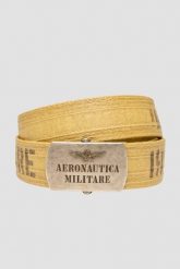 AERONAUTICA MILITARE Beżowy męski bawełniany pasek, Rozmiar 105. Brązowe paski damskie Aeronautica Militare, bez wzorów, z bawełny, sportowe. W wyprzedaży za 438.99 zł.