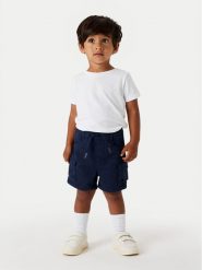 NAME IT Szorty materiałowe Ben 13225803 Granatowy Baggy Fit. Niebieskie szorty dla chłopców Name it, bez wzorów, z bawełny. Za 89.99 zł.