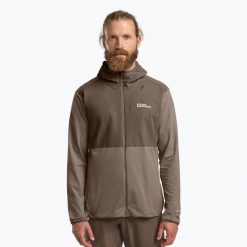 Bluza trekkingowa męska Jack Wolfskin Prelight Trail Hoody. Brązowe bluzy męskie Jack Wolfskin, m, bez wzorów, bez kaptura. Za 449.99 zł.