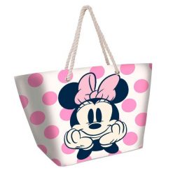 Torba plażowa dla dziewczynki Karactermania Disney Minnie Dots. Białe torby i plecaki dziecięce MINI MOUSE, duże. Za 152.50 zł.