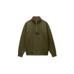 Bluza z zamkiem 1/2 Napapijri Box. Zielone bluzy męskie Napapijri, m, bez wzorów, z materiału, bez kaptura. Za 359.00 zł.