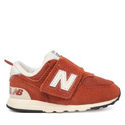 Sneakersy New Balance. Brązowe trampki i tenisówki chłopięce New Balance, bez wzorów, bez zapięcia. Za 269.99 zł.