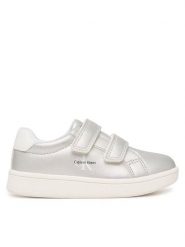 Calvin Klein Sneakersy Low Cut Velcro V1A9-83205-0376 M Srebrny. Szare buty sportowe dziewczęce Calvin Klein, bez wzorów, ze skóry, bez zapięcia. Za 319.99 zł.