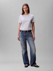 Calvin Klein Jeans Koszulka - 2-pak Kobiety Bawełna niebieski|czarny, S. Czarne t-shirty damskie Calvin Klein Jeans, s, bez wzorów, z bawełny, bez kołnierzyka. Za 169.95 zł.