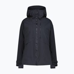 Kurtka narciarska damska CMP 34W4006. Czarne kurtki snowboardowe damskie CMP, bez wzorów, bez kaptura, narciarskie. Za 559.99 zł.