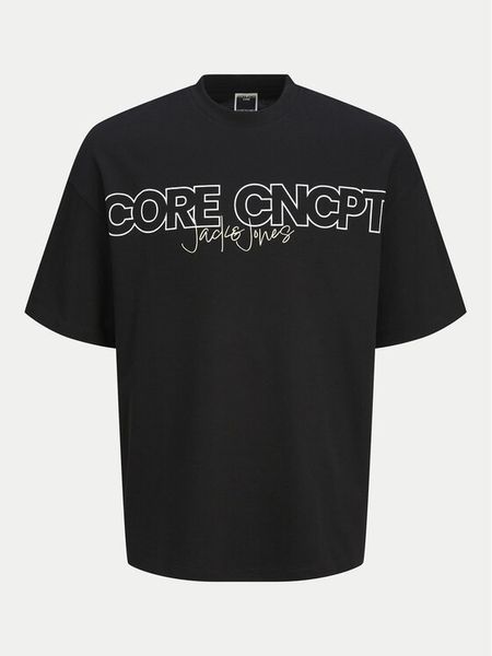Jack & Jones Junior T-Shirt Concept Text 12263245 Czarny Relaxed Fit. Czarne t-shirty dla chłopców Jack & Jones Junior, bez wzorów, z syntetyku, bez ramiączek. Za 49.99 zł.