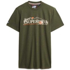 Koszulka Superdry Outdoor Scene. Zielone koszulki sportowe męskie Superdry., l, bez wzorów, z jeansu, bez kołnierzyka, bez ramiączek, outdoorowe. Za 150.00 zł.