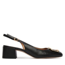 Czółenka HÖGL. Czarne czółenka damskie HÖGL, bez wzorów, bez obcasa, bez zapięcia. Za 614.99 zł.