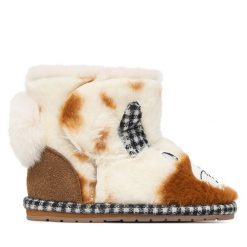 Śniegowce EMU Australia. Brązowe buty zimowe chłopięce Emu Australia, bez wzorów, bez zapięcia. Za 254.99 zł.