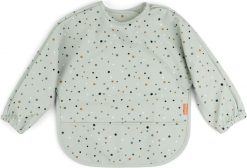 Śliniak z rękawami Happy Dots 6-18 m zielony. Zielone śliniaki dla dzieci Done by deer, bez wzorów. Za 99.00 zł.