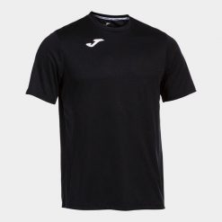 Koszulka do biegania dla dzieci Joma Combi. Czarne t-shirty dla chłopców Joma, bez wzorów, z materiału, bez ramiączek. Za 39.99 zł.