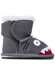 EMU Australia Śniegowce Shark Walker B12344 Szary. Szare buty zimowe chłopięce Emu Australia, bez wzorów, ze skóry, bez zapięcia. Za 259.99 zł.