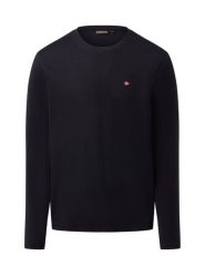 Napapijri Męska koszula z długim rękawem - Salis Mężczyźni Bawełna czarny jednolity, M. Czarne koszule męskie Napapijri, m, bez wzorów, z bawełny, eleganckie, bez kołnierzyka, bez ramiączek. Za 139.95 zł.